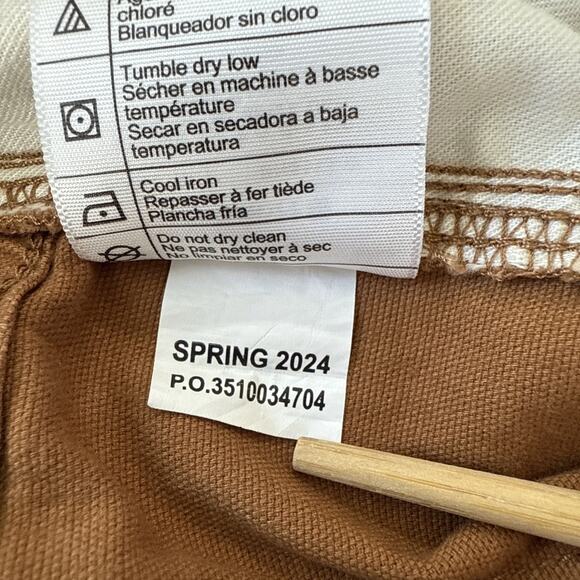 Carhartt Rugged Flex Canvas Work Pants Brown Carpenter Utility Relaxed Fit Sz 10 - Picture 11 of 13